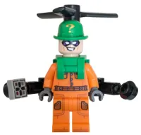 LEGO The Riddler - Orange Prison Jumpsuit, Side Pockets, Helicopter Backpack minifigure
