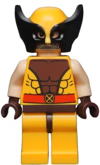 LEGO Wolverine - Mask, Dark Brown Hands minifigure