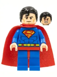 LEGO Superman - Blue Suit, Dual Sided Head with Red Eyes on Reverse, Spongy Soft Knit Cape minifigure