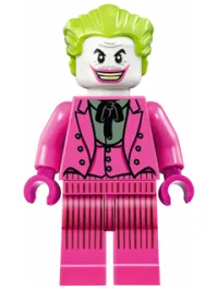 LEGO The Joker - Dark Pink Suit, Wide Grin / Lips Pursed minifigure