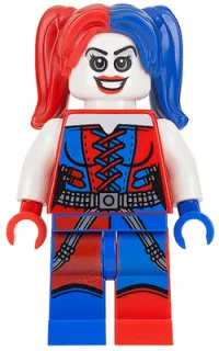 LEGO Harley Quinn - Blue and Red Hands and Pigtails minifigure