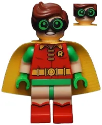 LEGO Robin - Green Glasses, Frown / Eyebrows Raised Pattern minifigure