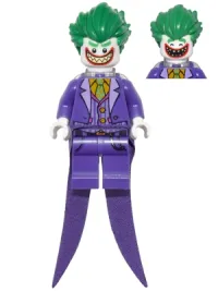 LEGO The Joker - Long Coattails, Smile with Pointed Teeth Grin, Neck Bracket minifigure