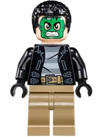 LEGO Masked Robber - Green Mask, Striped Shirt minifigure