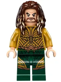 LEGO Aquaman - Dark Brown Long Hair minifigure