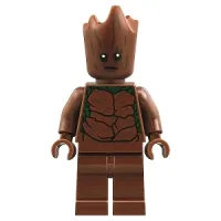 LEGO® Super Heroes Baby Groot Minifigure Red Outfit w/ Zipper Marvel 76080  sh381