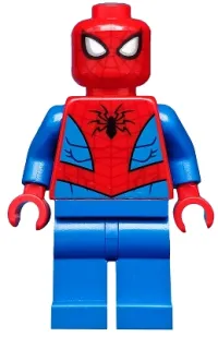 LEGO Spider-Man - Dark Red Web Pattern, Blue Legs minifigure