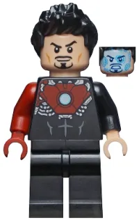 LEGO Tony Stark - Black Iron Man Suit with Dark Red Right Arm minifigure