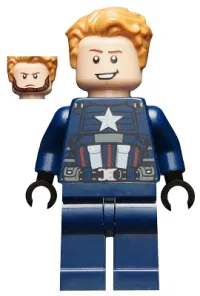 LEGO Captain America - Dark Blue Suit, Black Hands minifigure
