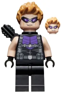 LEGO Hawkeye - Black and Dark Purple Suit, Goggles, Quiver minifigure