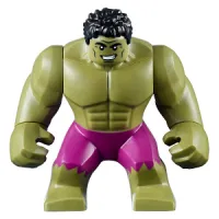 LEGO Hulk with Black Hair and Magenta Pants minifigure