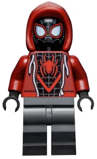 LEGO Spider-Man (Miles Morales) - Dark Red Hood minifigure
