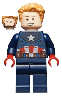 LEGO Captain America - Dark Blue Suit, Red Hands minifigure