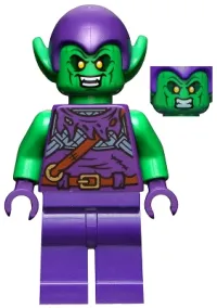 LEGO Green Goblin - Bright Green, Dark Purple Outfit, Plain Legs minifigure