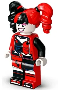 LEGO Harley Quinn - Pigtails, Dark Azure and Dark Pink Eye Shadow minifigure