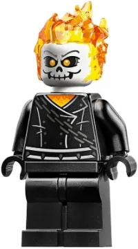 LEGO Ghost Rider, Johnathon 'Johnny' Blaze - White Head, Belt with Spikes minifigure