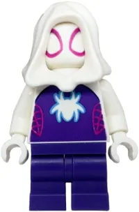 LEGO Ghost-Spider - Dark Purple Medium Legs, White Hood, White Spider Logo minifigure