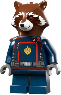 LEGO Rocket Raccoon - Dark Blue Suit, Reddish Brown Head minifigure