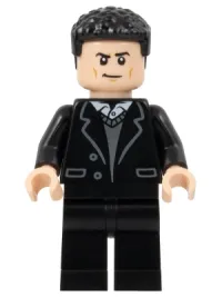 LEGO Bruce Wayne - Black Suit, Coiled Hair minifigure