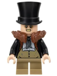 LEGO The Penguin - Reddish Brown Fur Collar, Dark Tan Waistcoat and Legs minifigure
