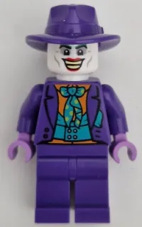 LEGO The Joker - Dark Turquoise Bow Tie, Plain Legs, Fedora minifigure