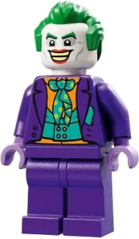 LEGO The Joker - Dark Turquoise Bow Tie, Plain Legs, Hair minifigure