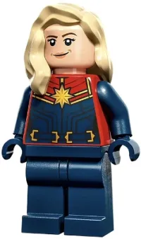 LEGO Captain Marvel (Carol Danvers) - Tan Hair over Shoulder minifigure