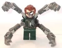 LEGO Dr. Octopus (Otto Octavius) / Doc Ock - Dark Green Suit Half Venomized, Mechanical Arms minifigure