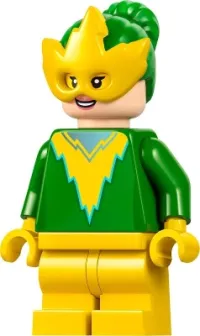 LEGO Electro - Bright Green Torso and Hair, Yellow Mask and Medium Legs minifigure