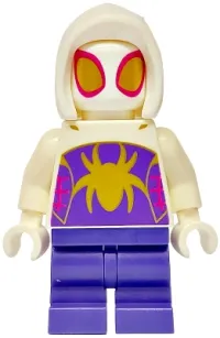 LEGO Ghost-Spider - Medium Legs, White Hood, Gold Spider Logo and Eyes minifigure