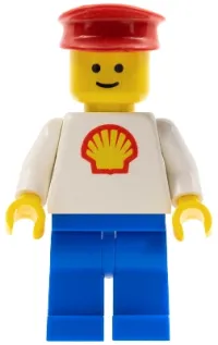 LEGO Shell - Classic - Blue Legs, Red Hat minifigure