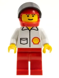 LEGO Shell - Jacket, Red Legs, Red Helmet, Black Visor minifigure