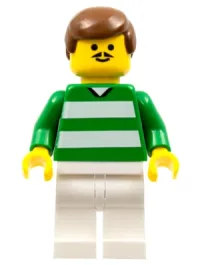 LEGO Soccer Player - Green and White Team with Number 4 on Back minifigure