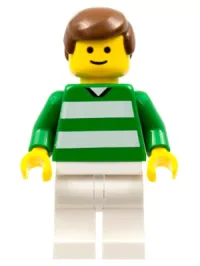 LEGO Soccer Player - Green and White Team with Number 2 on Back minifigure