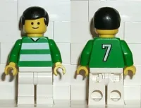 LEGO Soccer Player - Green and White Team with Number 7 on Back minifigure