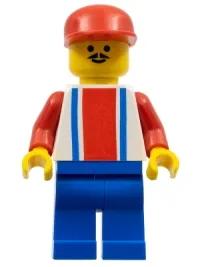 LEGO Soccer Player - Red, White, and Blue Team with Number 9 on Back, Red Cap minifigure