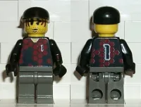 LEGO Soccer Player - Red and Blue Team Goalie with Number 1 minifigure