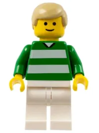 LEGO Soccer Player - Green and White Team with Number 18 on Back minifigure