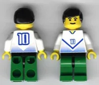 LEGO Soccer Player White & Blue Promo Player with Shirt #10 minifigure