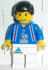 LEGO Soccer Player French Team, White Legs Player 1 minifigure