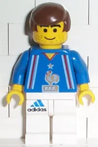 LEGO Soccer Player French Team, White Legs Player 2 minifigure