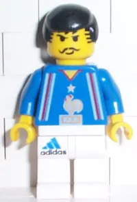LEGO Soccer Player French Team, White Legs Player 3 minifigure