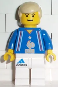 LEGO Soccer Player French Team, White Legs Player 4 minifigure