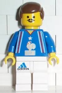 LEGO Soccer Player French Team, White Legs Player 5 minifigure