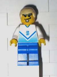 LEGO Soccer Player White & Blue Team with shirt  #5 minifigure