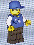 LEGO Soccer Goalie - Adidas Logo Blue Torso Stickers (#8) minifigure
