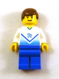 LEGO Soccer Player White & Blue Team with shirt #14 minifigure