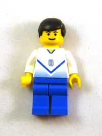 LEGO Soccer Player White & Blue Team with shirt  #8 minifigure