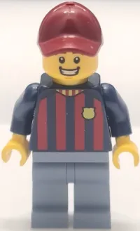 LEGO Soccer Fan - FC Barcelona, Male, Sand Blue Legs minifigure