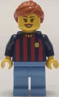 LEGO Soccer Fan - FC Barcelona, Female, Medium Blue Legs minifigure